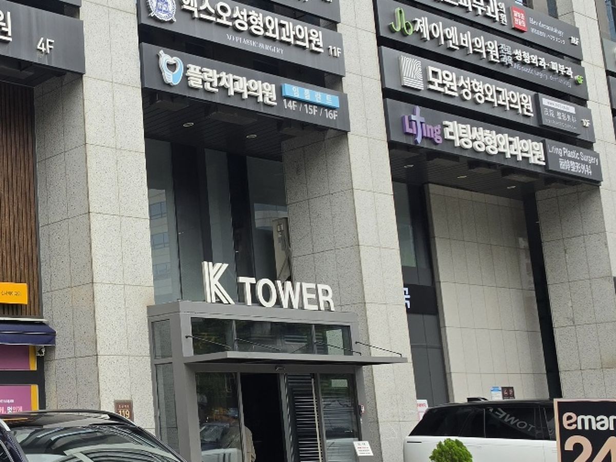 케이타워 A동 정문 — 발렛파킹을 맡기는 현관